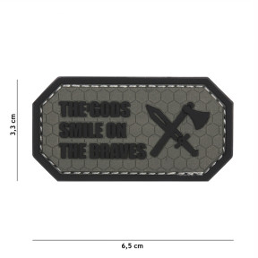 Patch 3D PVC The gods smile on the braves Gris  - 101 Inc