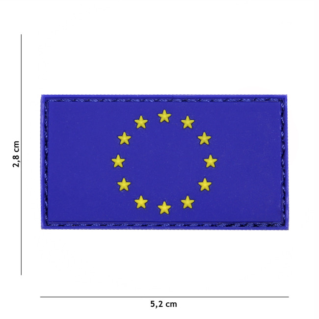 Patch 3D PVC Europa Blauw - 101 Inc
