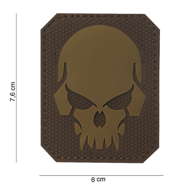 Naszywka 3D PVC Pirate Skull Brązowa - 101 Inc