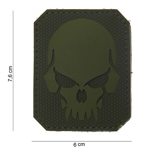 Patch 3D PVC Pirate Skull Vert - 101 Inc