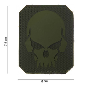 Patch 3D PVC Pirate Skull Marron - 101 Inc