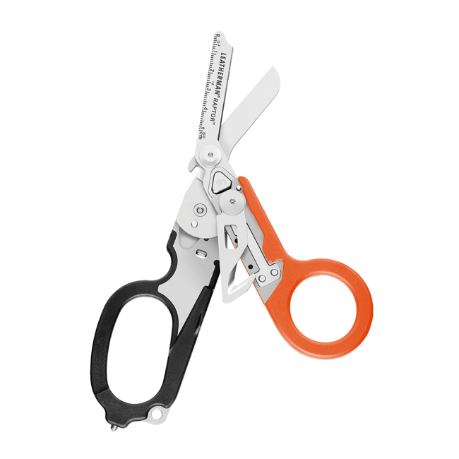 Ciseaux Multifonctions 6 outils Raptor Noir et Orange - Leatherman