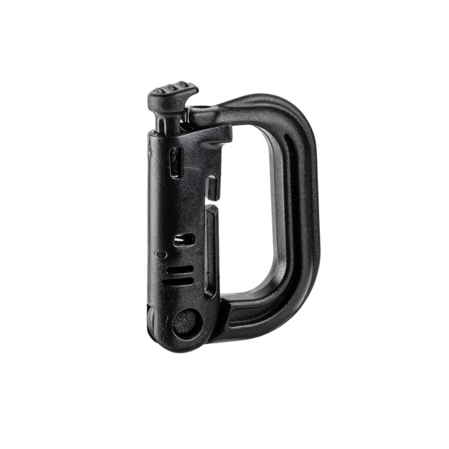 D-ring karabijnhaak met bevestiging voor M.O.L.L.E. lus zwart - A10 Equipment