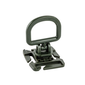 Drehbarer D-Ring-Ankerpunkt mit M.O.L.L.E.-Befestigung, olivgrün - A10 Equipment