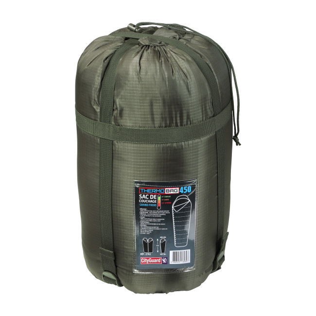 Sac de couchage Thermobag 450 Grand Froid kaki - CityGuard