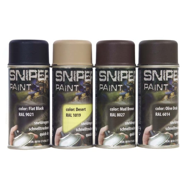 Bombe de peinture militaire noire 150 ml - Fosco Industries
