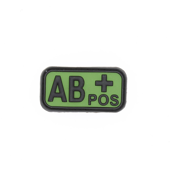 Patch 3D PVC groupe sanguin AB+ Vert - 101 Inc