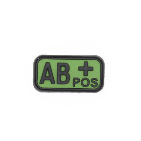 Patch 3D PVC groupe sanguin AB+ Vert - 101 Inc