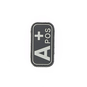 Patch 3D PVC groupe sanguin A+ Noir - 101 Inc