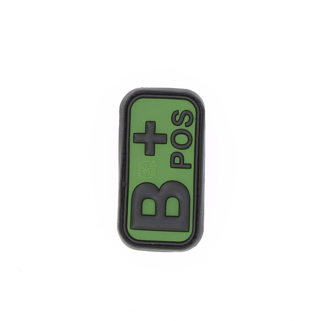 Patch 3D PVC groupe sanguin B+ Vert - 101 Inc