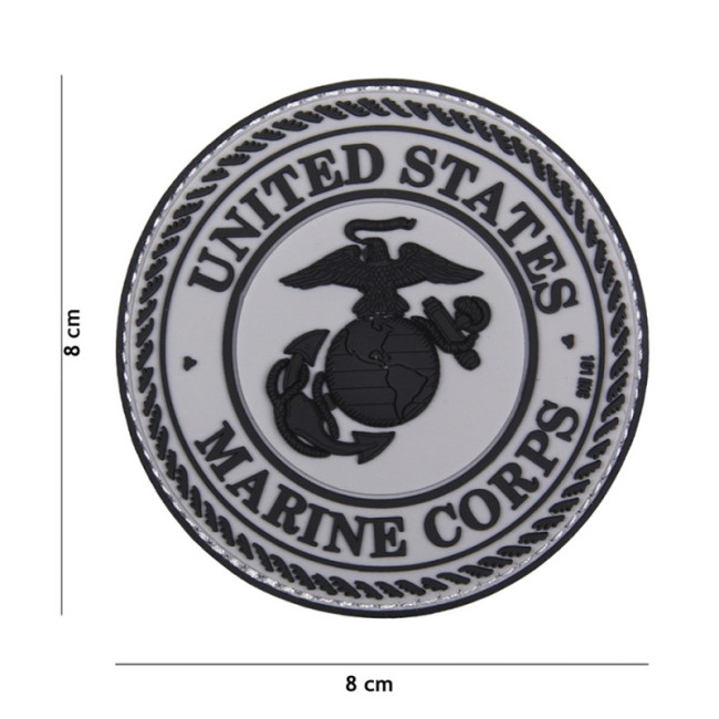 Patch 3D PVC United States Marine Corps Szary - 101 INC