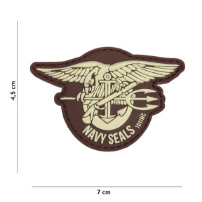 Patch 3D PVC Navy seals brązowy - 101 inc