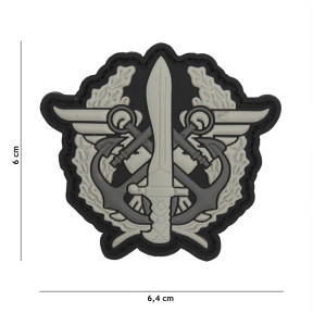 Patch 3D PVC Corps Marines loge gris - 101 Inc