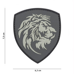 Patch 3D PVC Dutch Lion Gris - 101 Inc