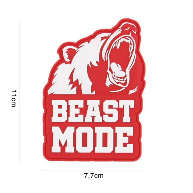 Patch 3D PVC Beast Mode Rouge - 101 Inc 