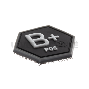 Patch Octogonal Noir Groupe Sanguin B positif - Jacket To Go