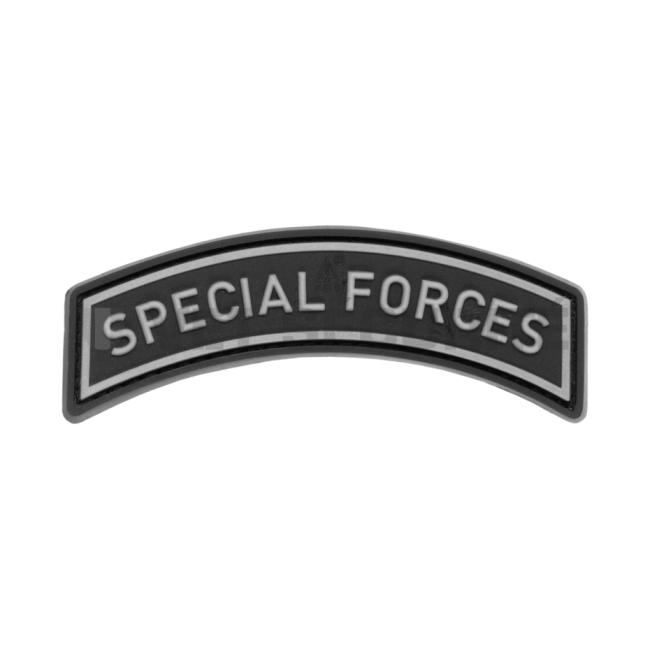 Patch Special Forces Tab Rubber Grijs/Zwart - JTG