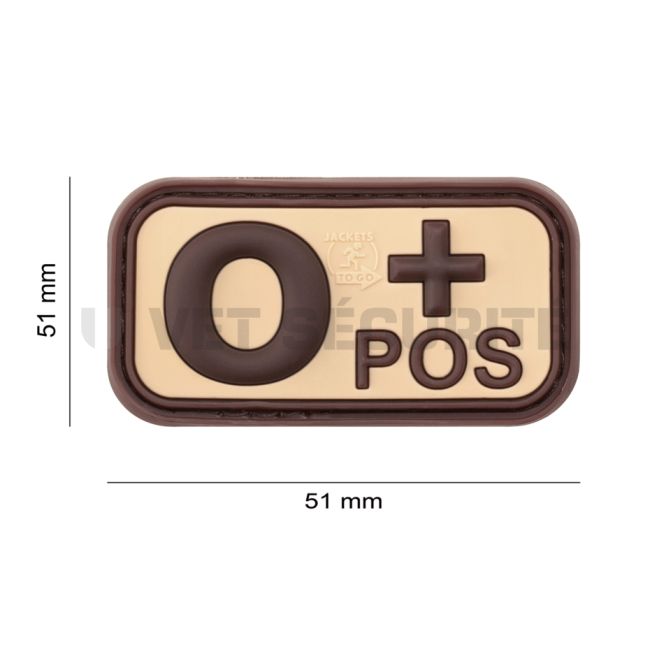 Patch groupe sanguin O+  Désert - JTG