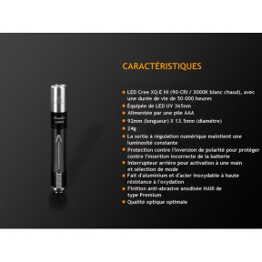 Lampe de Poche Compacte 70 Lumens LD02 V2.0 - Fenix