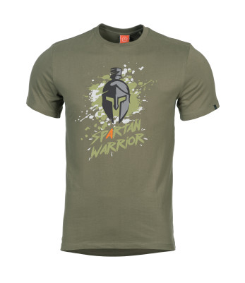Tee-Shirt AGERON Spartan Warrior Vert Olive - Pentagon
