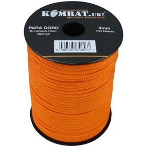 Paracord - 100m Reel - Neon Orange