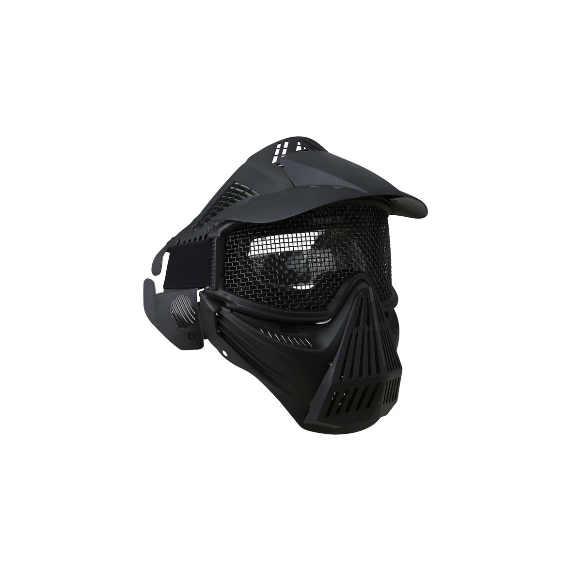 Casque Intégral De Protection Playwell - Noir - Adulte - Pour Sports Et Airsoft - Visière Acrylique
