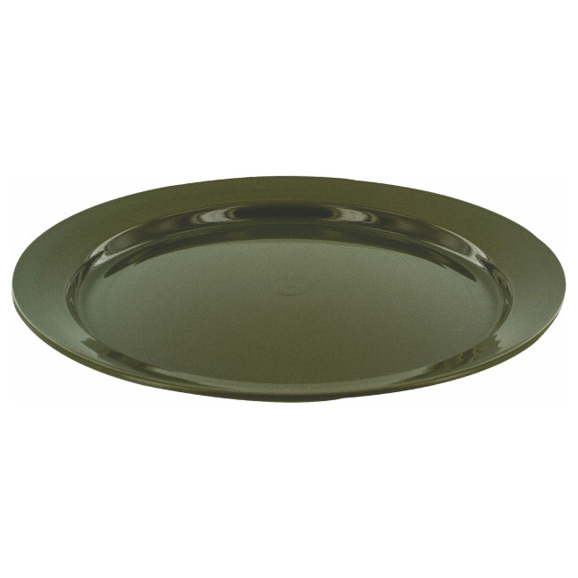 Flacher Teller 24 cm aus Polypropylen Grün - Highlander