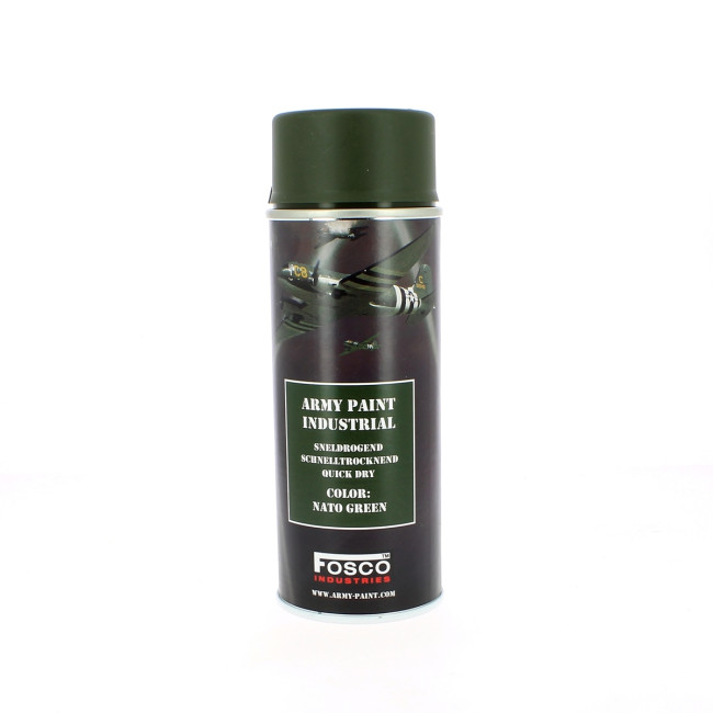 Bombe de peinture militaire Nato Green 400 ml - Fosco Industries