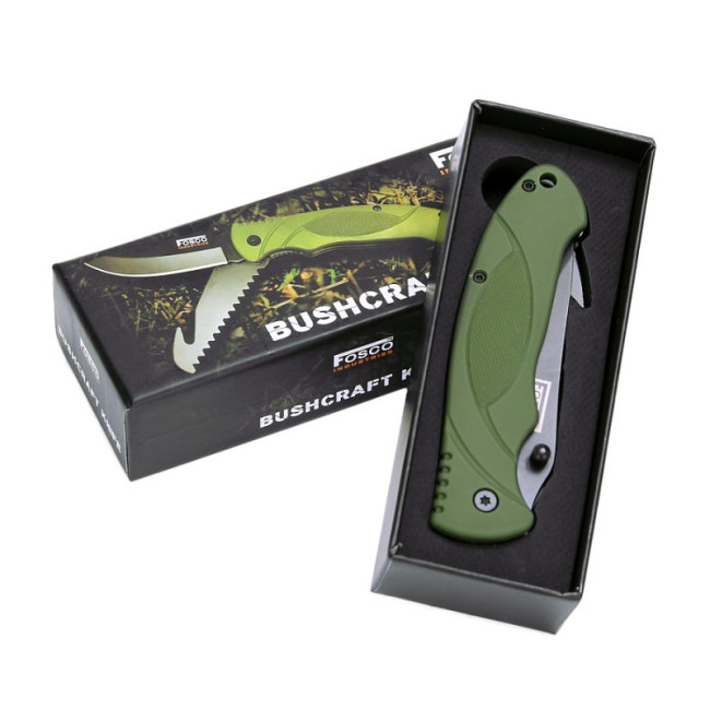 Couteau Bushcraft de couleur verte - Fosco Industries 