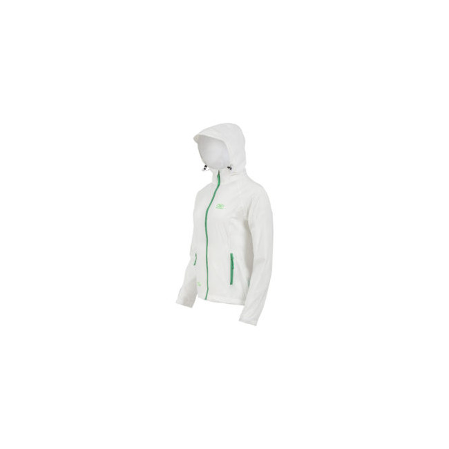 Stow & Go Wasserdichte Damenjacke - Weiß/Grün - Highlander