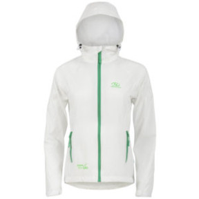 Kurtka Stow & Go Waterproof Damska - Biała/Zielona - Highlander
