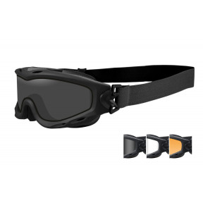Masque de protection balistique Spear noir écrans fumé/incolore/orange - Wiley X