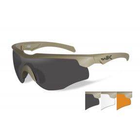 Ballistische beschermingsbril Rogue Comm tan glazen getint/helder/oranje - Wiley X