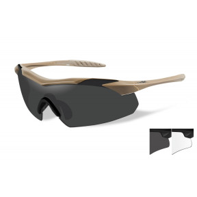 Lunettes de protection balistiques Vapor tan écrans fumé/incolore - Wiley X