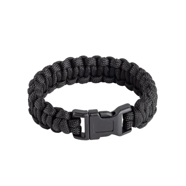 Überlebens-Armband aus Paracord schwarz - A10 Equipment