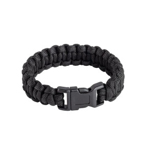 Überlebens-Armband aus Paracord schwarz - A10 Equipment