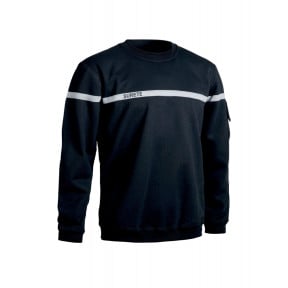 Sécu-One Sicherheitssweatshirt mit grauem Streifen - A10 Equipment