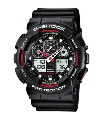 Montre G-Shock Classic GA-100 noir/rouge - Casio