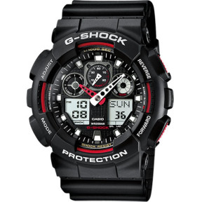 Montre G-Shock Classic GA-100 noir/rouge - Casio