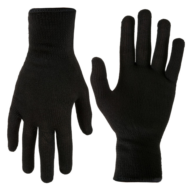 Schwarze thermische Unterhandschuhe - Highlander
