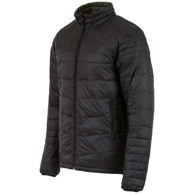 Omkeerbare Down jas zwart/groen - Highlander