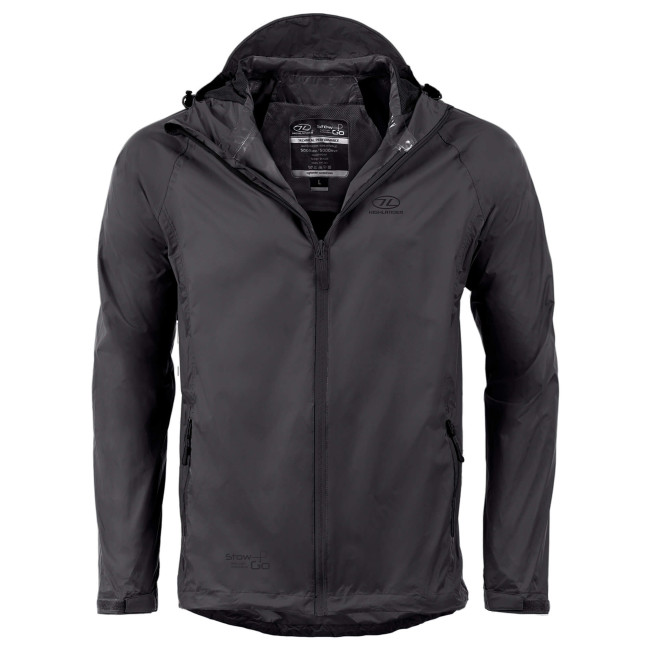 Waterdichte jas Stow & Go zwart - Highlander