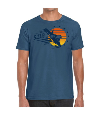 Tee-shirt SUNSET FIREPOWER Bleu Indigo - 5.11 Tactical