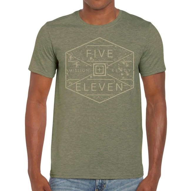 Koszulka HEX GRID Military Green Heather - 5.11 Tactical