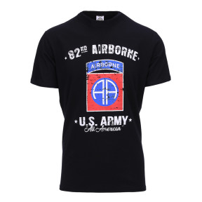 T-shirt US Army 82nd Airborne Zwart - Fostex Garments