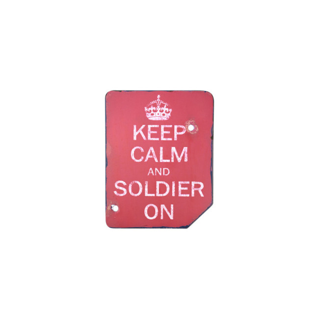 Plakette Keep Calm and Soldier On - Kombat Tactical