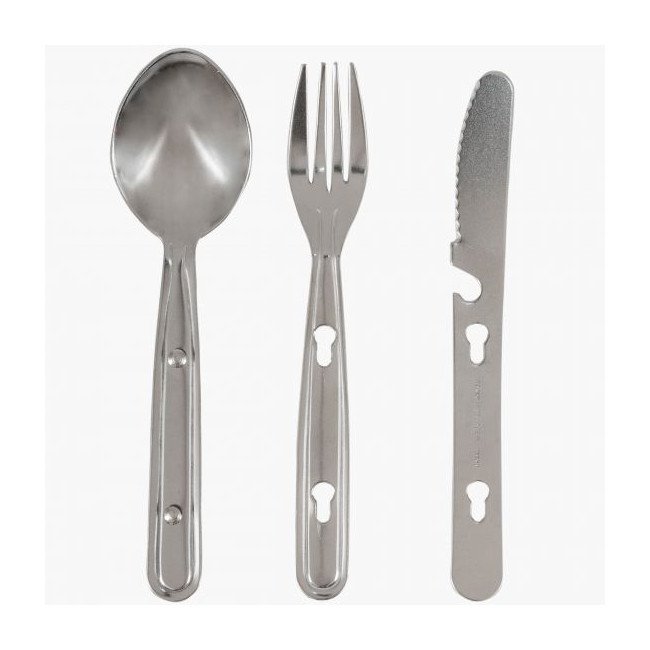 Clip kit couteau fourchette cuillère acier - Highlander