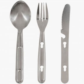 Clip kit couteau fourchette cuillère acier - Highlander