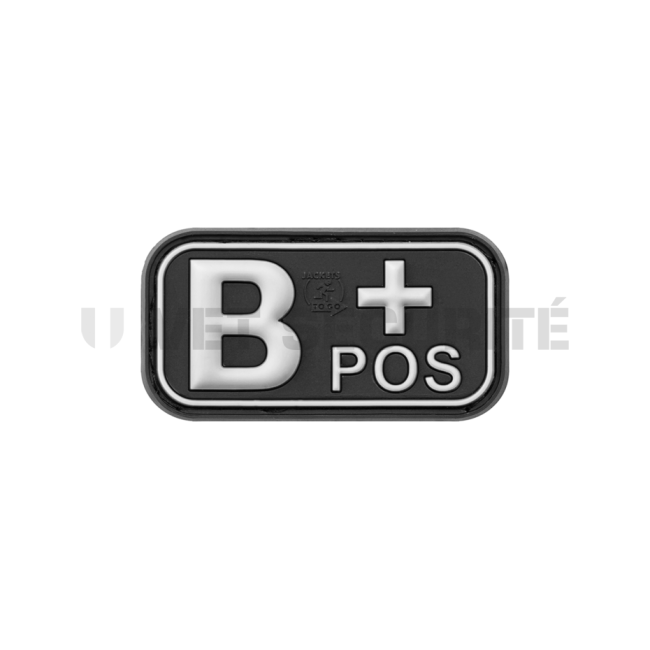 Patch groupe sanguin rectangulaire Swat B positif - JTG