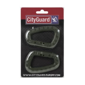 Lot de 2 mousquetons vert - City Guard